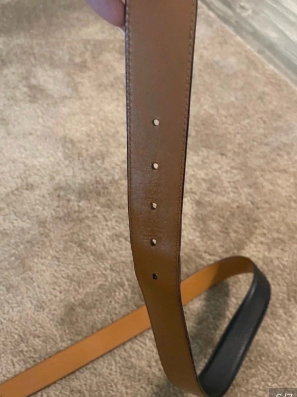 Magnanni Black Leather Belt Men’s Size 42 made in Spain